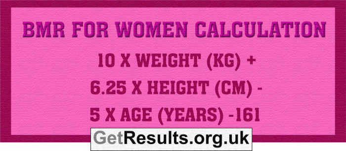 bmr formula for women