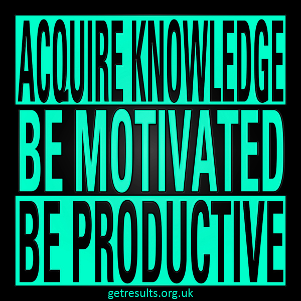 Get Results: knowledge motivation and productive