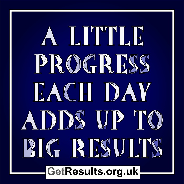 Get Results: a little progress each day adds up to big results