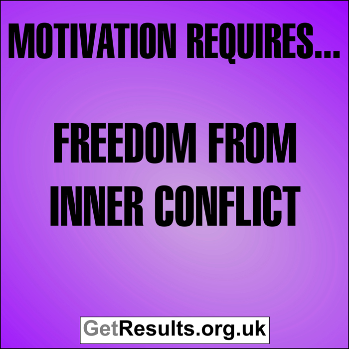 Get Results: Motivation requires...freedom from inner conflict