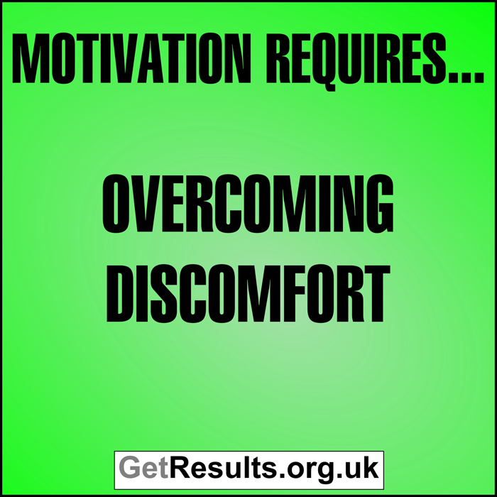 Get Results: motivation requires overcoming discomfort