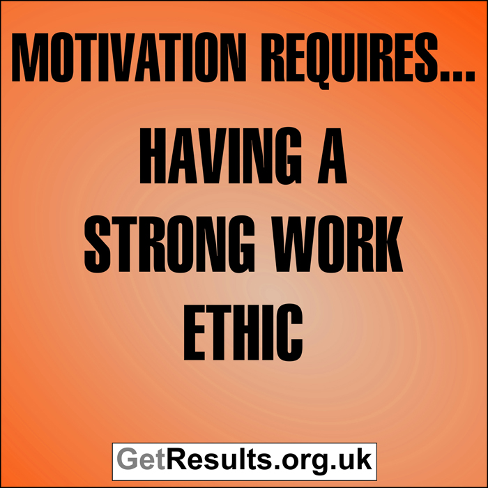 Get Results: Motivation requires...having a strong work ethic