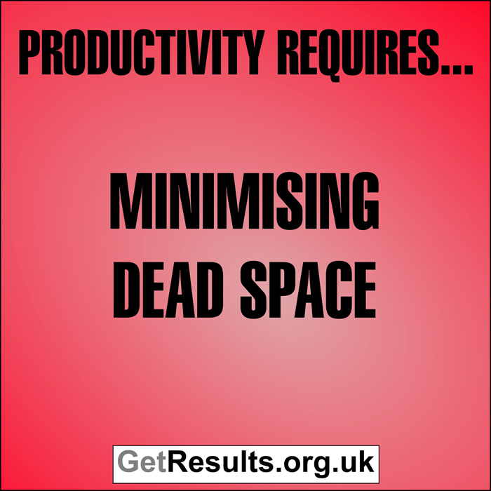 Get Results: Productivity requires minimising dead space