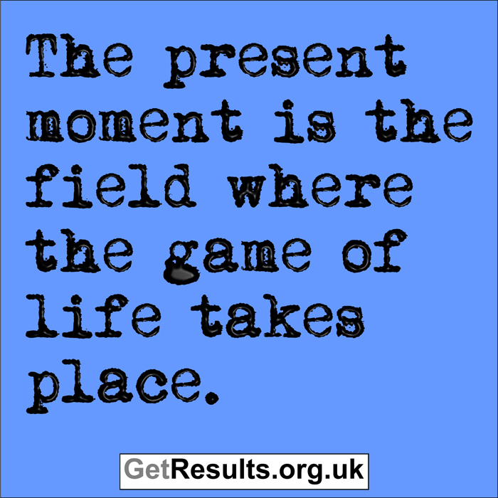 Get Results: this moment and the game of life