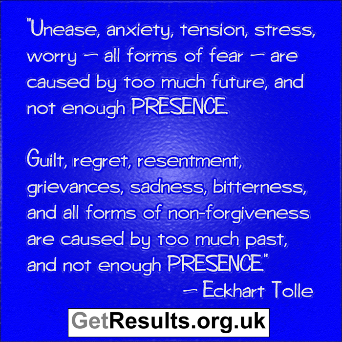 Get Results: Presence is the only time that really exists