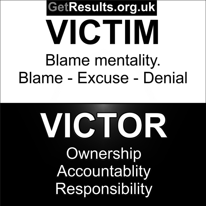 Get Results: Be a victim or a victor