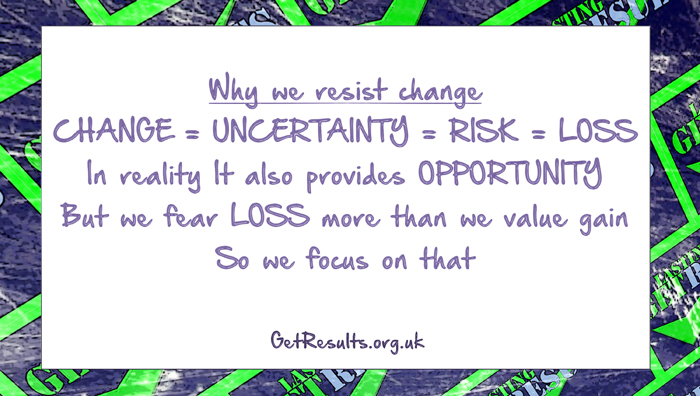 Get Results: Why we fear CHANGE