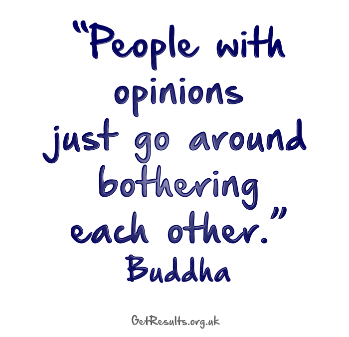 Get Results: bother each other with opinions