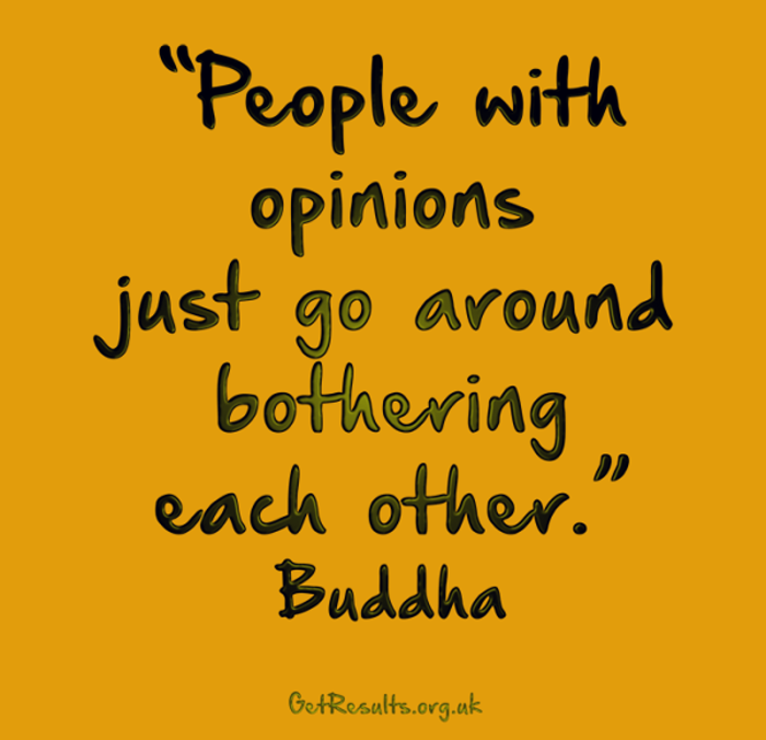 Get Results: bother each other with opinions
