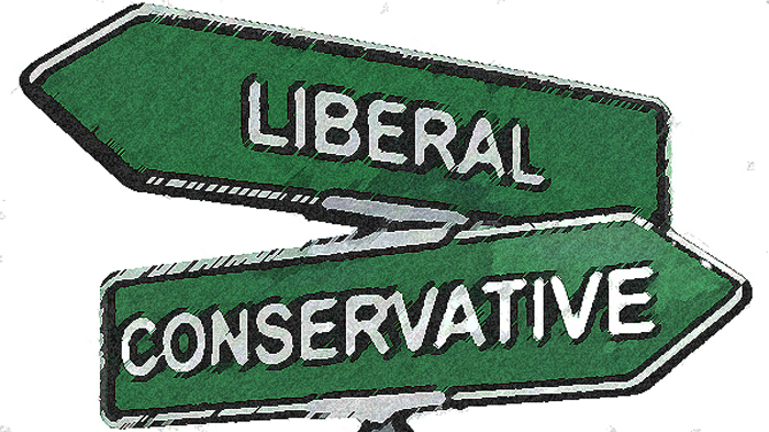 Liberalconservative sign