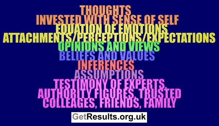 Get Results: thought processes including opinions and beliefs