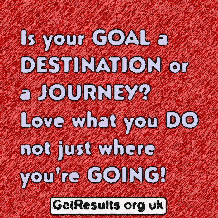 Get results: love what you do not just where you're going