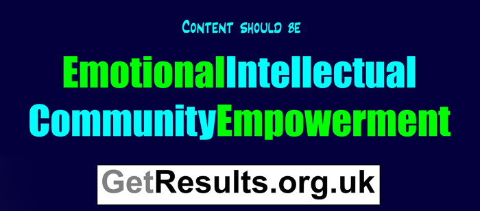 Get Results: content is emotional intellectual graphic